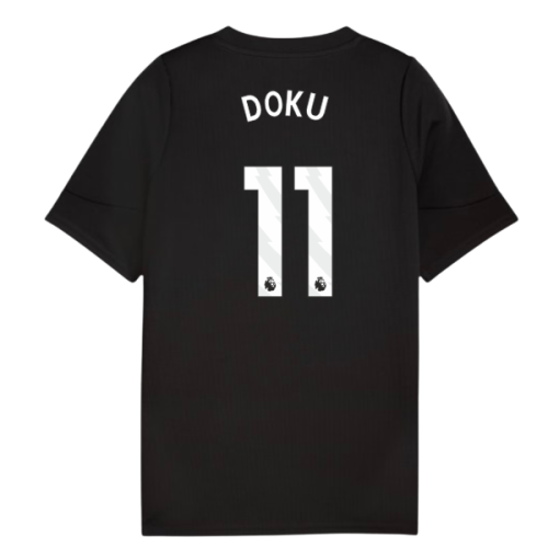 2025-2026 Man City Training Jersey (Black) - Kids (Doku 11)