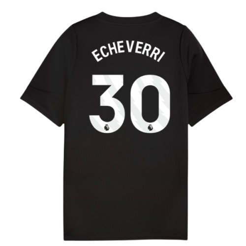 2025-2026 Man City Training Jersey (Black) - Kids (Echeverri 30)