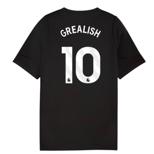 2025-2026 Man City Training Jersey (Black) - Kids (Grealish 10)