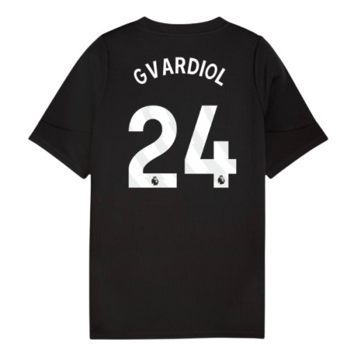 2025-2026 Man City Training Jersey (Black) - Kids (Gvardiol 24)