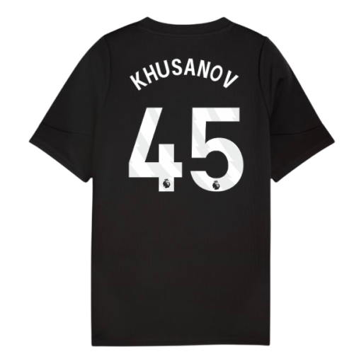 2025-2026 Man City Training Jersey (Black) - Kids (Khusanov 45)