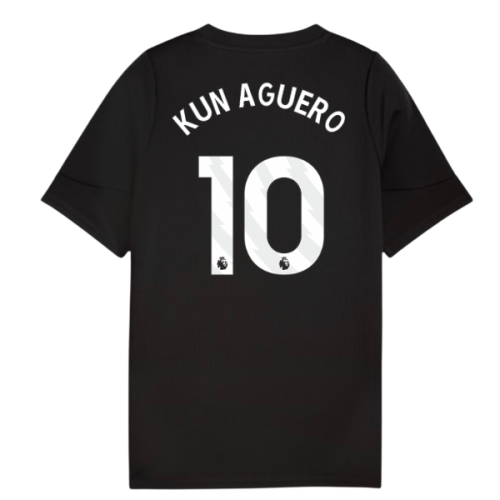2025-2026 Man City Training Jersey (Black) - Kids (Kun Aguero 10)