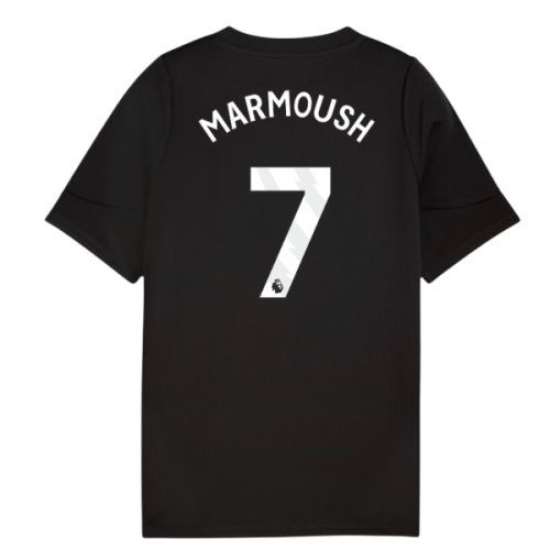 2025-2026 Man City Training Jersey (Black) - Kids (Marmoush 7)