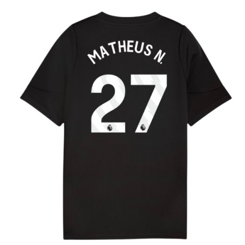 2025-2026 Man City Training Jersey (Black) - Kids (Matheus N. 27)