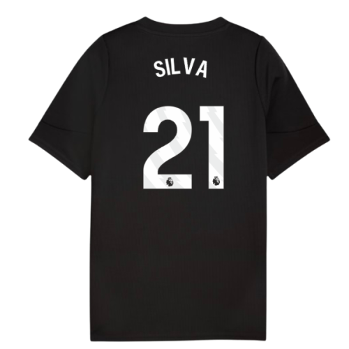 2025-2026 Man City Training Jersey (Black) - Kids (Silva 21)
