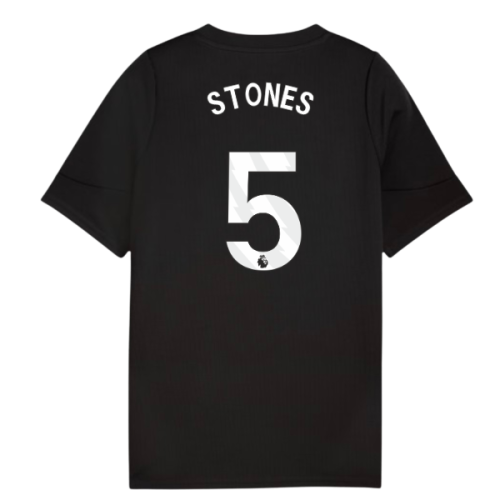 2025-2026 Man City Training Jersey (Black) - Kids (Stones 5)