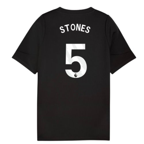 2025-2026 Man City Training Jersey (Black) - Kids (Stones 5)