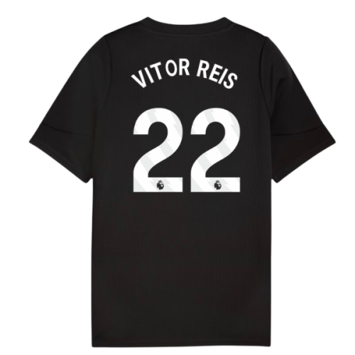 2025-2026 Man City Training Jersey (Black) - Kids (Vitor Reis 22)