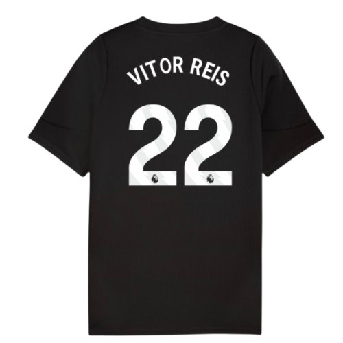 2025-2026 Man City Training Jersey (Black) - Kids (Vitor Reis 22)