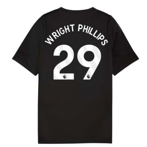 2025-2026 Man City Training Jersey (Black) - Kids (Wright Phillips 29)