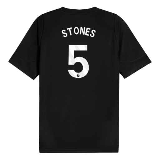 2025-2026 Man City Training Jersey (Black) (Stones 5)