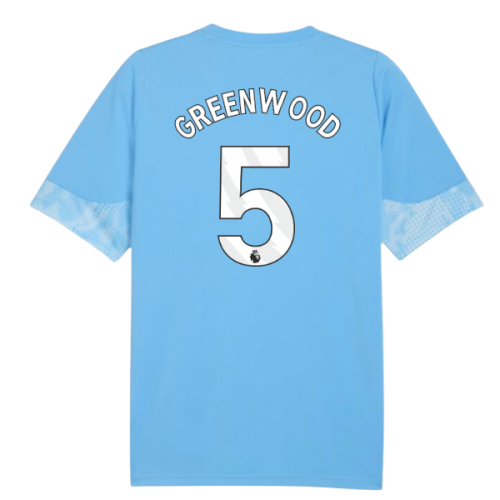 2025-2026 Man City Training Jersey (Light Blue) (Greenwood 5)