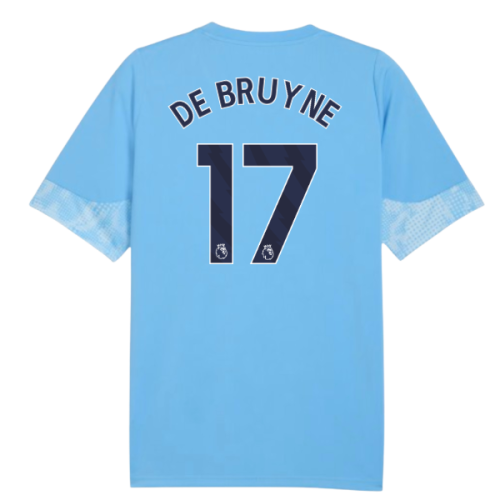 2025-2026 Man City Training Jersey (Light Blue) - Kids (De Bruyne 17)