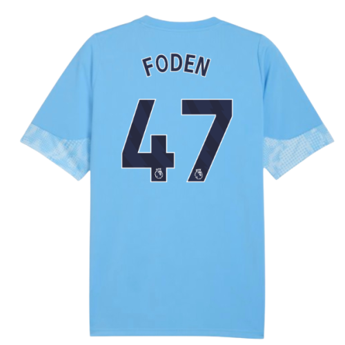 2025-2026 Man City Training Jersey (Light Blue) - Kids (Foden 47)