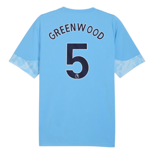 2025-2026 Man City Training Jersey (Light Blue) - Kids (Greenwood 5)