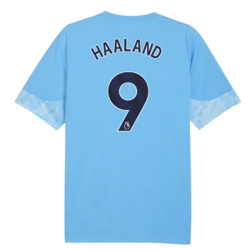 2025-2026 Man City Training Jersey (Light Blue) - Kids (Haaland 9)