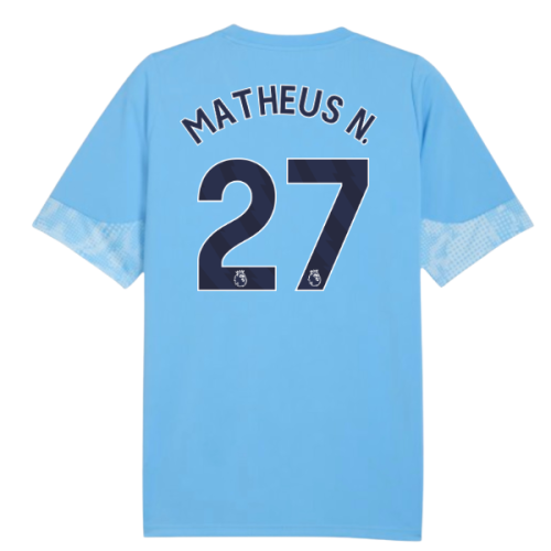 2025-2026 Man City Training Jersey (Light Blue) - Kids (Matheus N. 27)