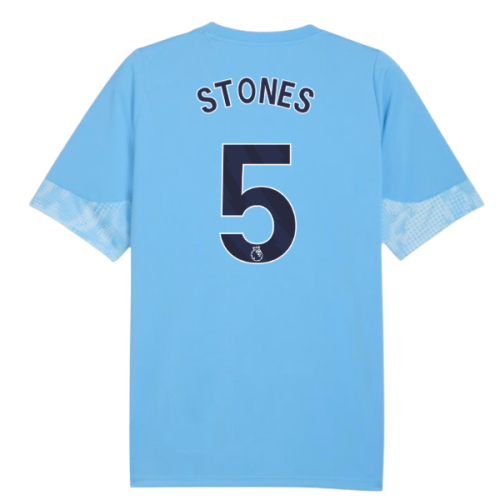 2025-2026 Man City Training Jersey (Light Blue) - Kids (Stones 5)