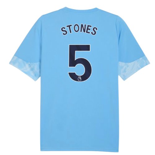 2025-2026 Man City Training Jersey (Light Blue) - Kids (Stones 5)