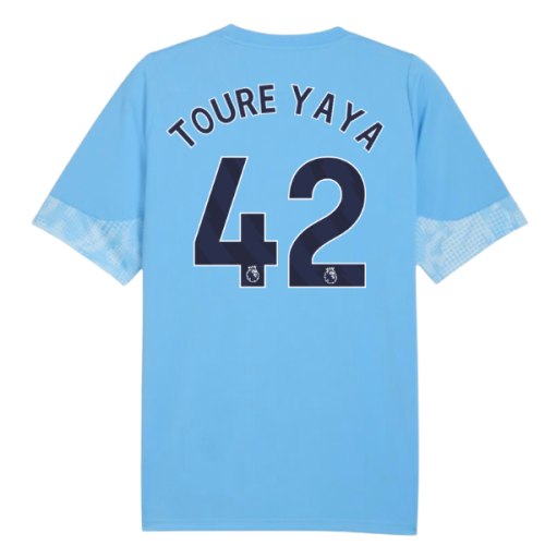 2025-2026 Man City Training Jersey (Light Blue) - Kids (Toure Yaya 42)