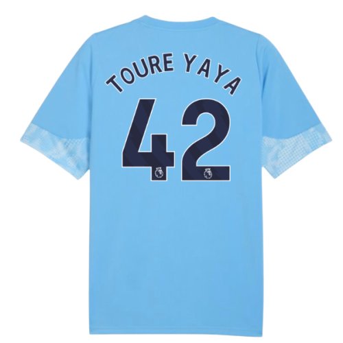 2025-2026 Man City Training Jersey (Light Blue) - Kids (Toure Yaya 42)