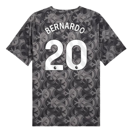 2025-2026 Man City Warm Up Jersey (Black) (Bernardo 20)