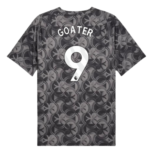 2025-2026 Man City Warm Up Jersey (Black) (Goater 9)
