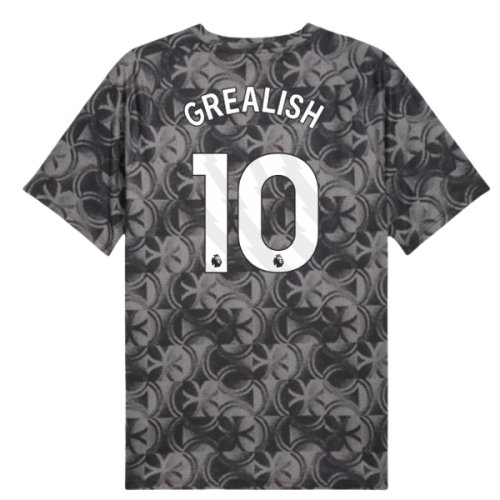 2025-2026 Man City Warm Up Jersey (Black) (Grealish 10)