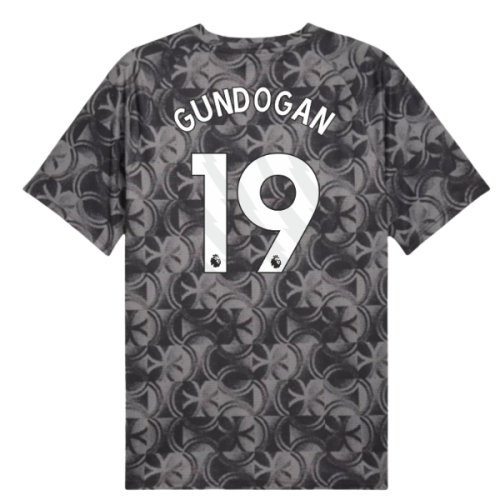 2025-2026 Man City Warm Up Jersey (Black) (Gundogan 19)