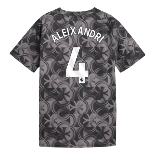 2025-2026 Man City Warm Up Jersey (Black) - Kids (Aleixandri 4)