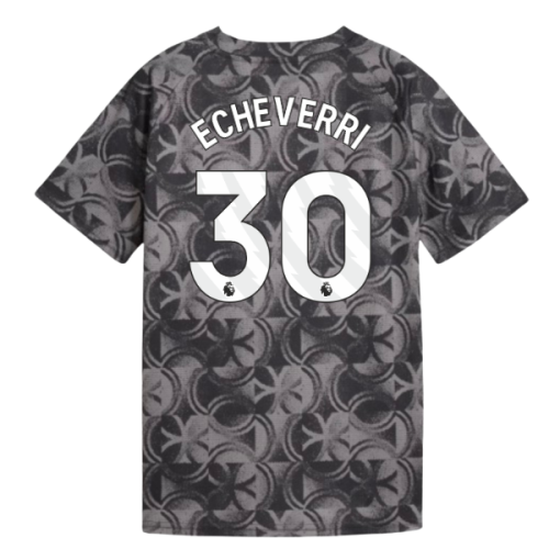 2025-2026 Man City Warm Up Jersey (Black) - Kids (Echeverri 30)