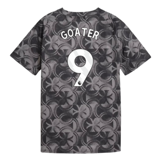 2025-2026 Man City Warm Up Jersey (Black) - Kids (Goater 9)