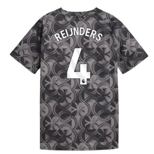 2025-2026 Man City Warm Up Jersey (Black) - Kids (Reijnders 4)