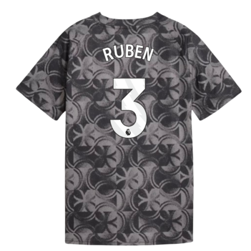 2025-2026 Man City Warm Up Jersey (Black) - Kids (Ruben 3)