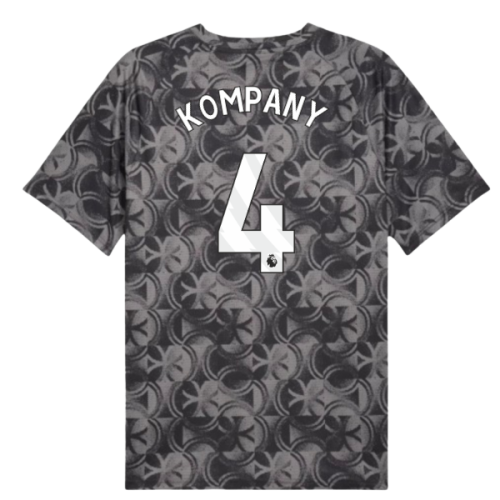 2025-2026 Man City Warm Up Jersey (Black) (Kompany 4)