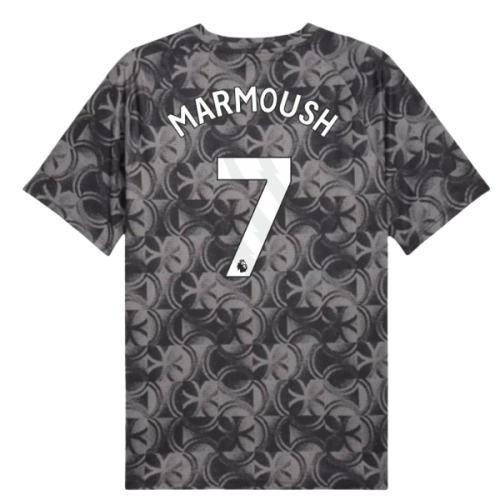 2025-2026 Man City Warm Up Jersey (Black) (Marmoush 7)