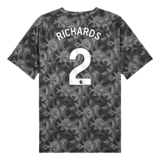 2025-2026 Man City Warm Up Jersey (Black) (Richards 2)
