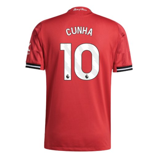 2025-2026 Man Utd Authentic Home Shirt (Cunha 10)