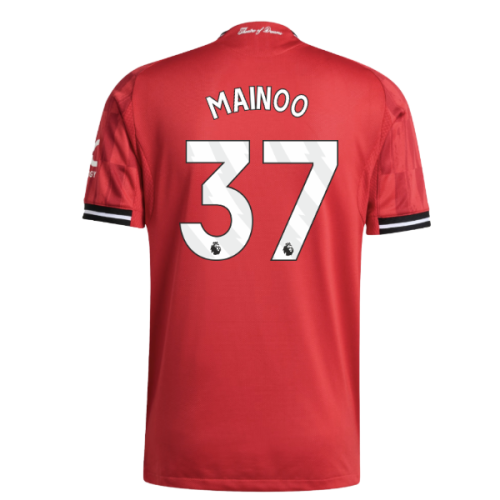 2025-2026 Man Utd Authentic Home Shirt (Mainoo 37)