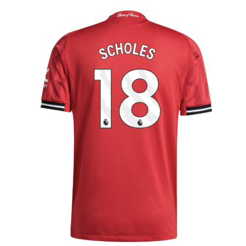 2025-2026 Man Utd Authentic Home Shirt (Scholes 18)