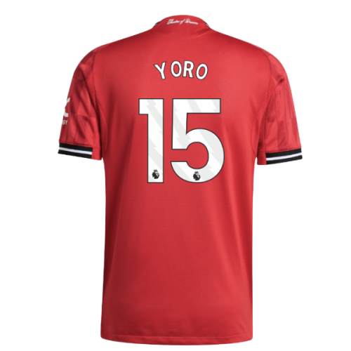 2025-2026 Man Utd Authentic Home Shirt (Yoro 15)