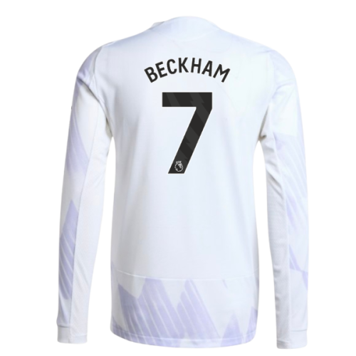 2025-2026 Man Utd Authentic Long Sleeve Away Shirt (Beckham 7)