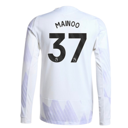 2025-2026 Man Utd Authentic Long Sleeve Away Shirt (Mainoo 37)