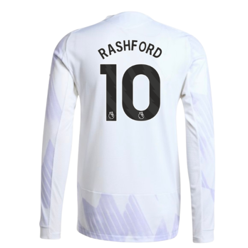 2025-2026 Man Utd Authentic Long Sleeve Away Shirt (Rashford 10)