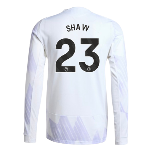 2025-2026 Man Utd Authentic Long Sleeve Away Shirt (Shaw 23)