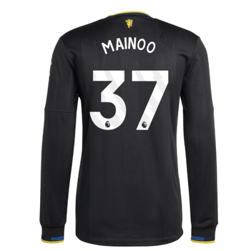 2025-2026 Man Utd Authentic Long Sleeve Third Shirt (Mainoo 37)