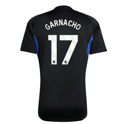 2025-2026 Man Utd EU Training Jersey (Black) (Garnacho 17)