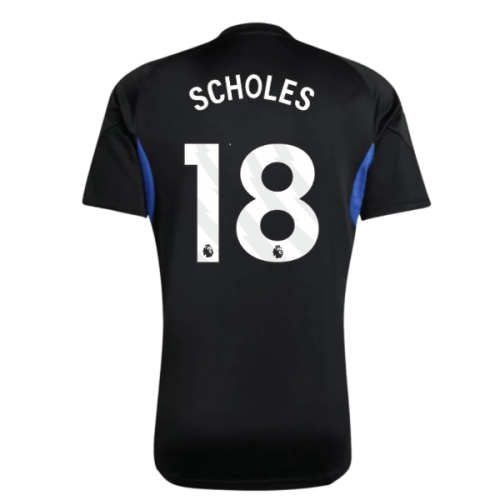 2025-2026 Man Utd EU Training Jersey (Black) - Kids (Scholes 18)