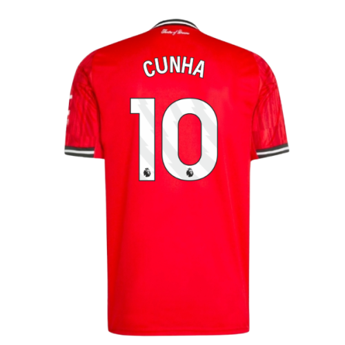 2025-2026 Man Utd Home Shirt (Cunha 10)