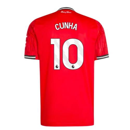 2025-2026 Man Utd Home Shirt (Cunha 10)